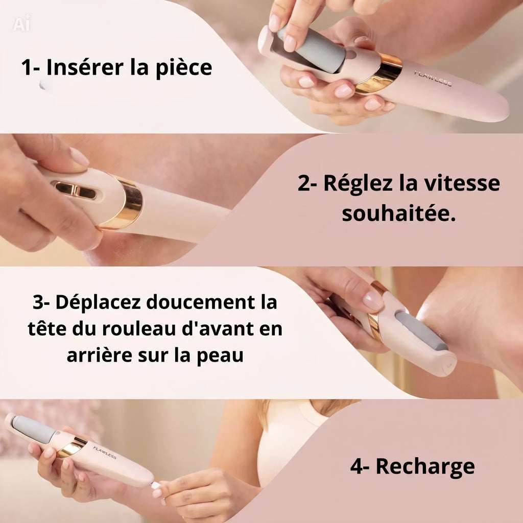 Éclat Pieds – Appareil anti callosités électrique